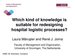 Which kind of knowledge is suitable for redesigning hospital logistic processes?