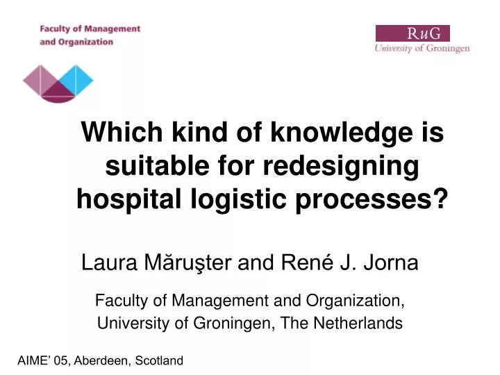 which kind of knowledge is suitable for redesigning hospital logistic processes