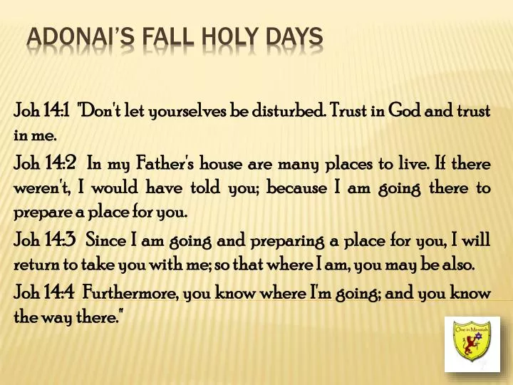 adonai s fall holy days