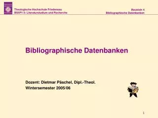 bibliographische datenbanken