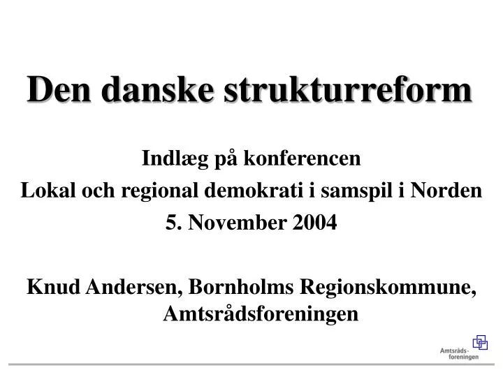 den danske strukturreform