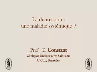 la d pression une maladie syst mique