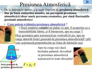 Presiunea Atmosferic ă