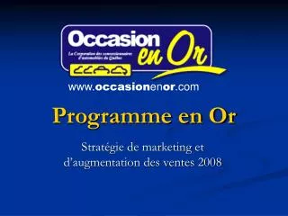 programme en or