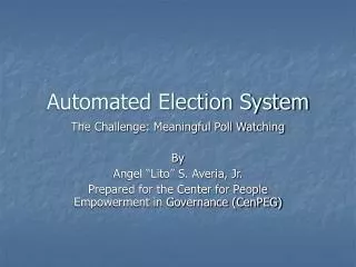 Automated Election System