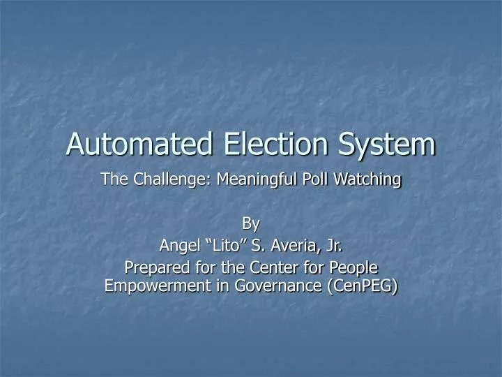 automated election system