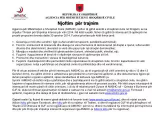 njoftim p r trajnim