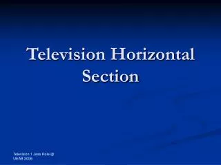 Television Horizontal Section