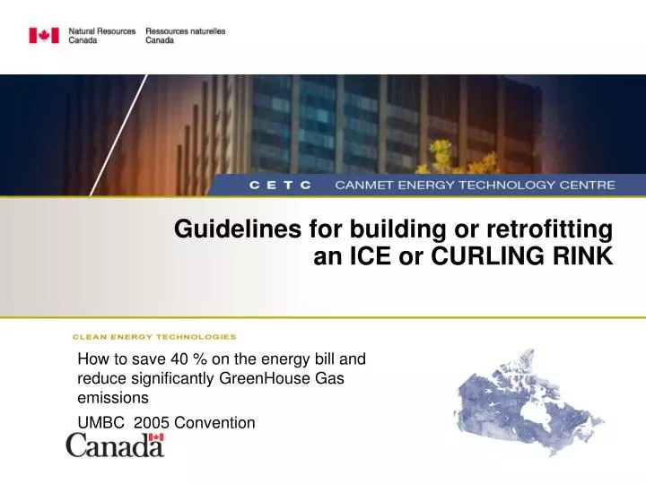 guidelines for building or retrofitting an ice or curling rink
