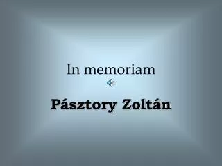 in memoriam