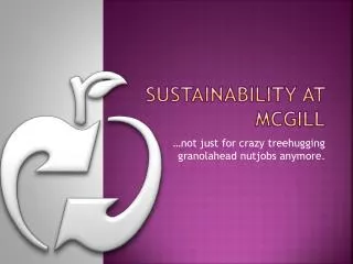 Sustainability at McGill