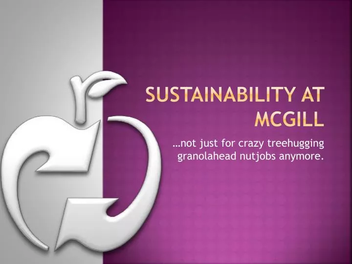 sustainability at mcgill