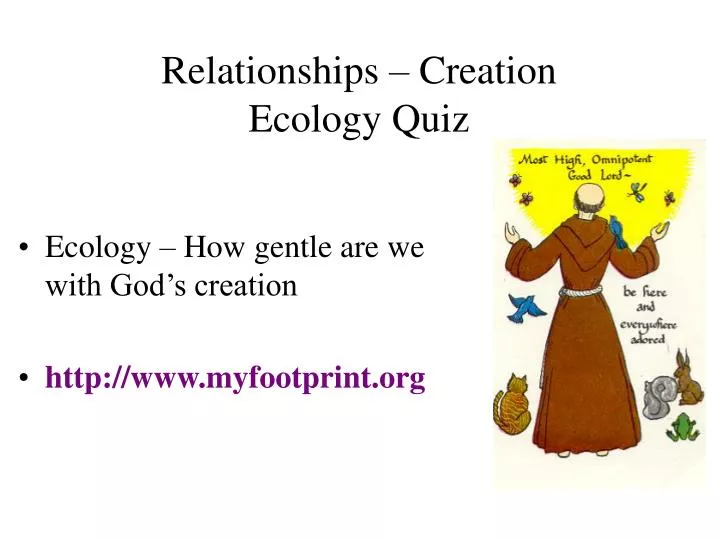 relationships creation ecology quiz