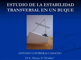 estudio de la estabilidad transversal en un buque