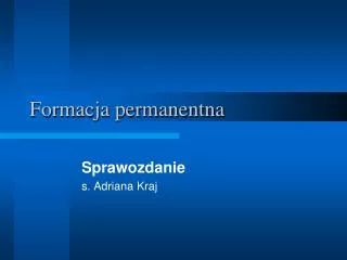 formacja permanentna