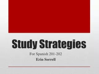 Study Strategies