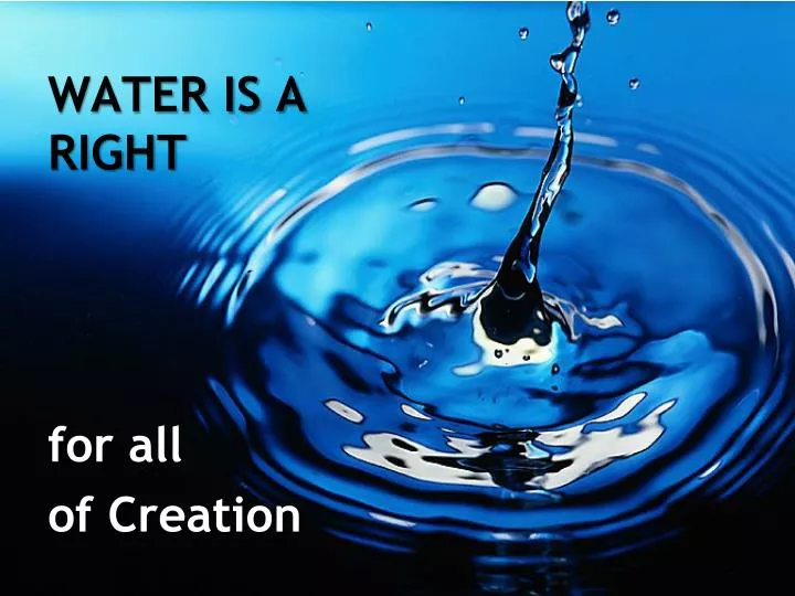 water is a right