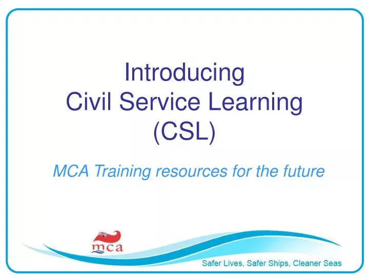 introducing civil service learning csl
