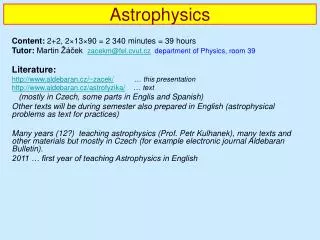 Astrophysics