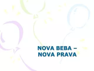 nova beba nova prava