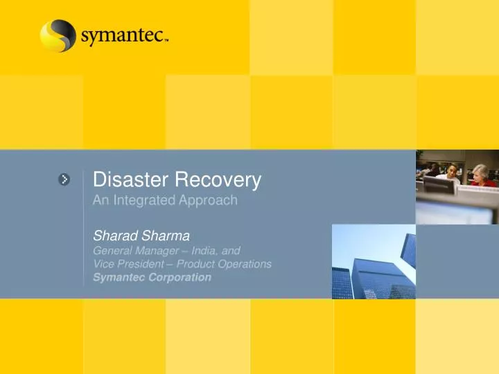 disaster recovery an integrated approach