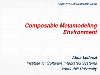 Composable Metamodeling Environment