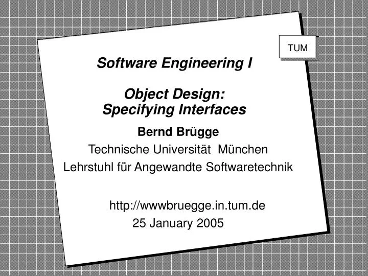 software engineering i object design specifying interfaces