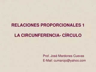 relaciones proporcionales 1 la circunferencia c rculo