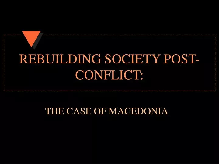 rebuilding society post conflict