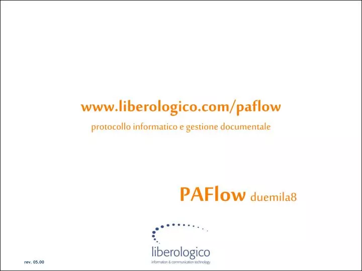 www liberologico com paflow protocollo informatico e gestione documentale