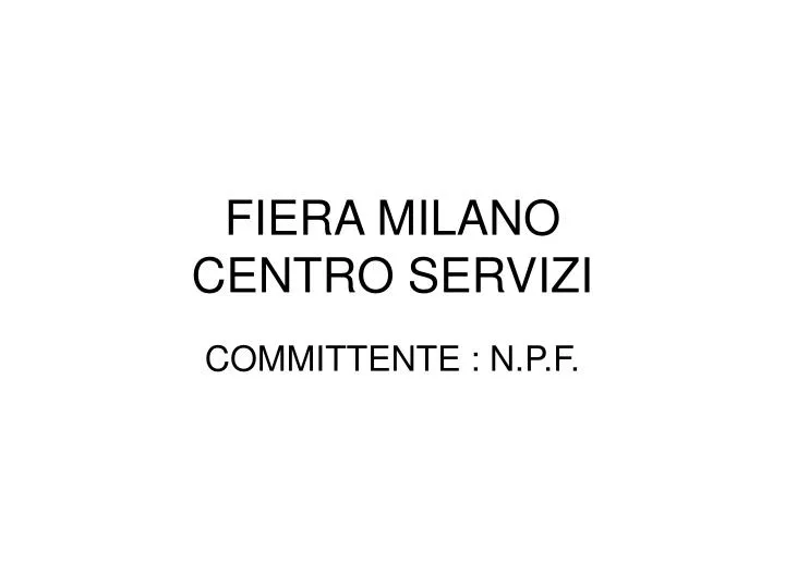 fiera milano centro servizi