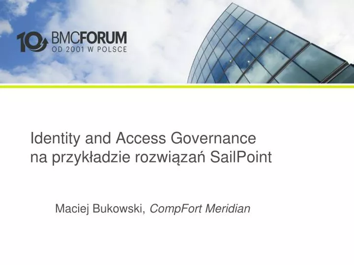 identity and access governance na przyk adzie rozwi za sail p oint