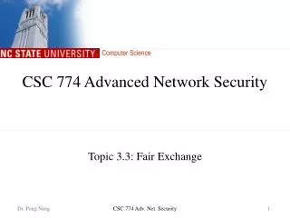 CSC 774 Advanced Network Security