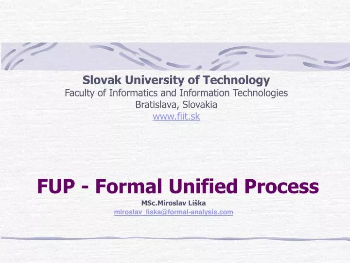 fup formal unified process