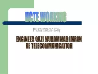 HCTE WORKING