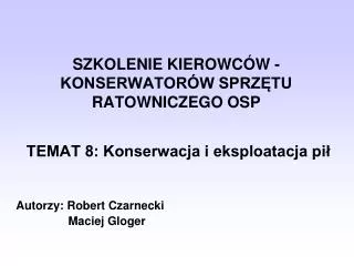 szkolenie kierowc w konserwator w sprz tu ratowniczego osp