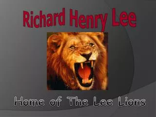 Home of The Lee Lions