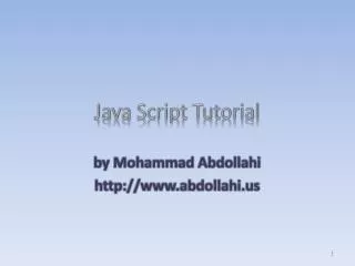 Java Script Tutorial