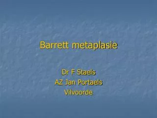 barrett metaplasie