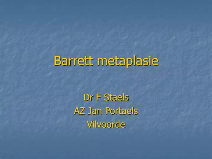 barrett metaplasie