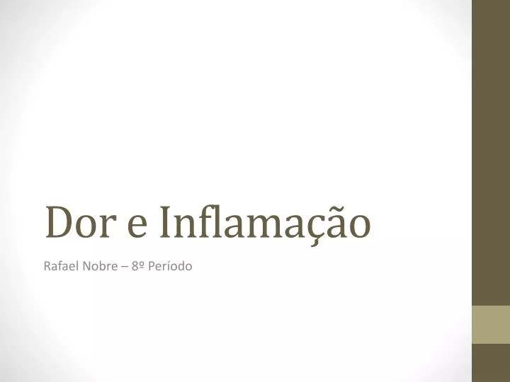 dor e inflama o