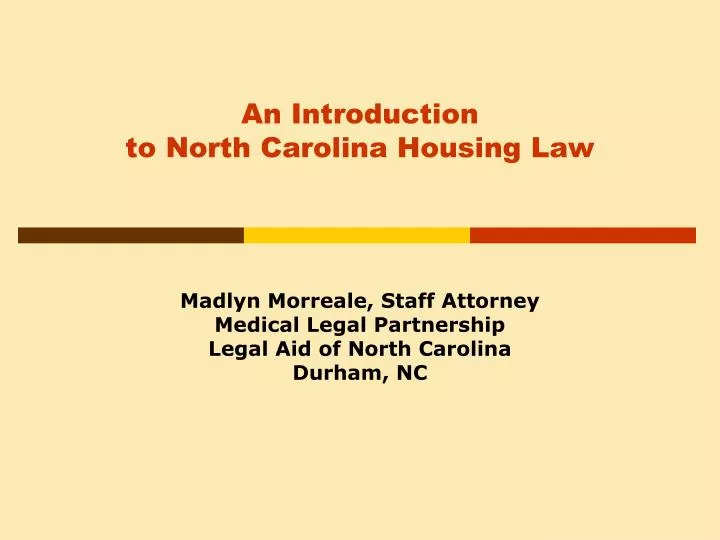 an introduction to north carolina housing law
