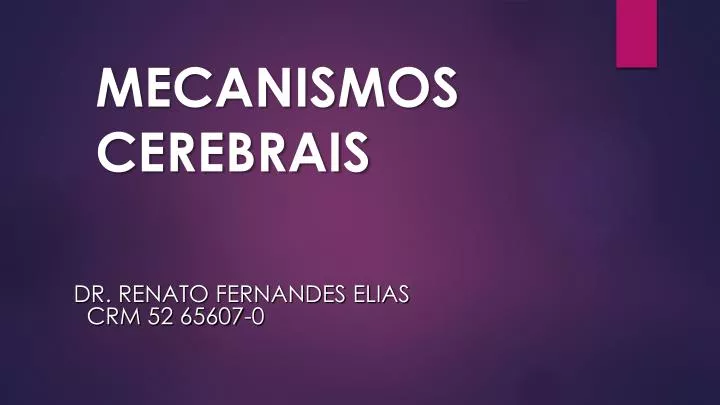 mecanismos cerebrais