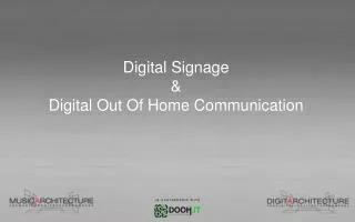 digital signage digital out of home communication