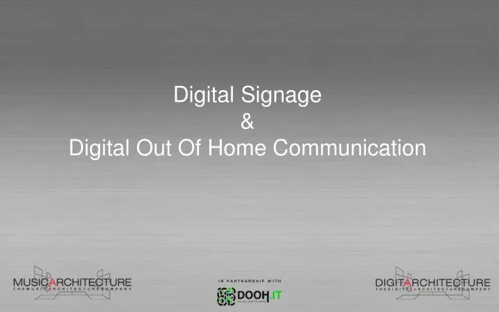 digital signage digital out of home communication