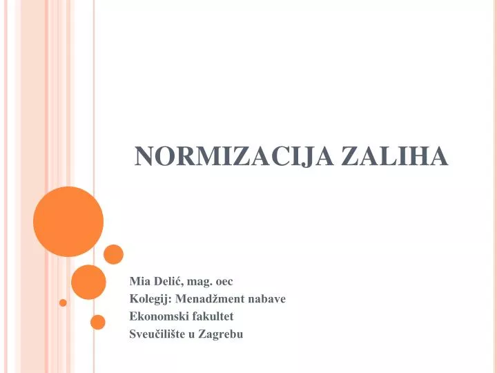 normizacija zaliha