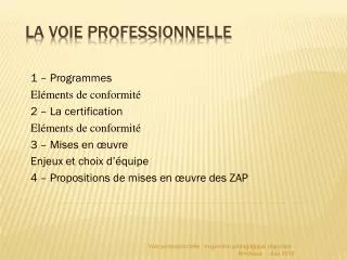 la voie professionnelle