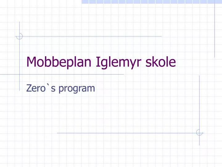 mobbeplan iglemyr skole