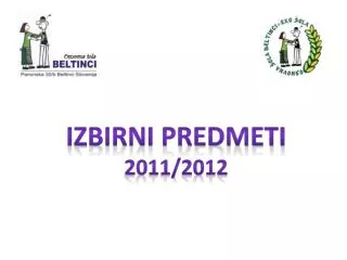 izbirni predmeti 2011 2012