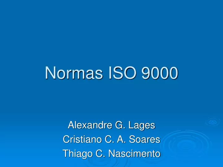 normas iso 9000